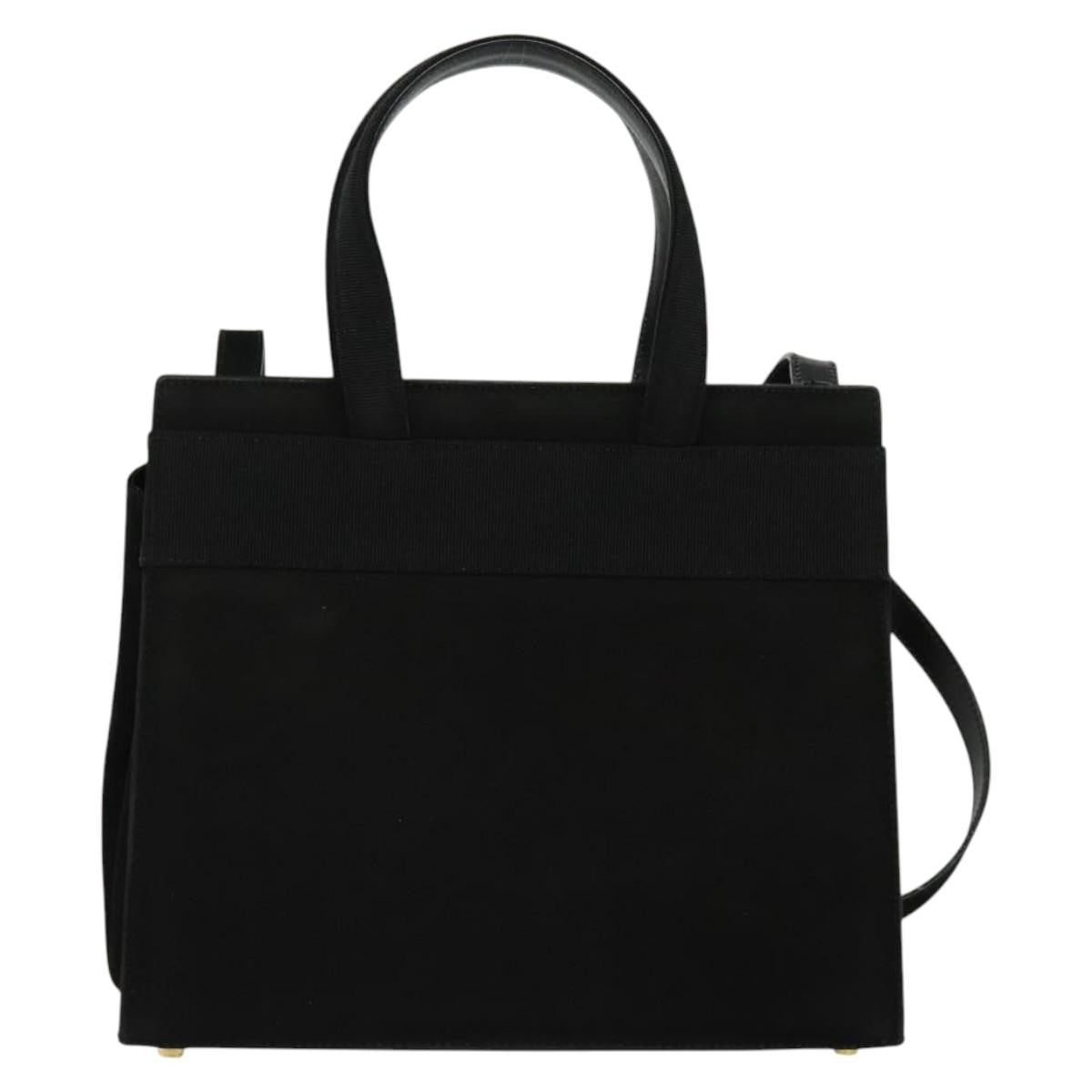 Salvatore Ferragamo Convertible Vara Bow Tote Suede, BLACK, SUEDE, Handbag