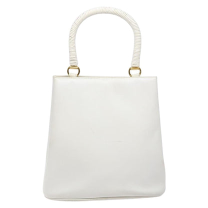 Salvatore Ferragamo Vintage Gancini Convertible Top Handle Bag Leather, WHITE, LEATHER, Handbag