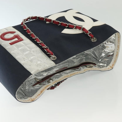 Chanel No.5 Tote Canvas and Leather, NAVY, CANVAS, Tote bag