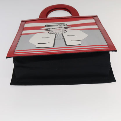 Chanel Vintage Portrait Tote Printed Leather and Quilted Patent, Red, Leather, Tote Bag