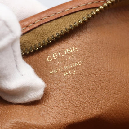 Celine Macadam Pochette Canvas and Leather, BROWN, CANVAS, Clutche & pouche