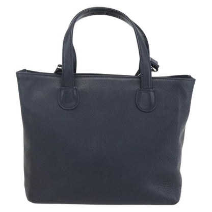 Christian Dior Vintage CD Handbag Leather, NAVY, LEATHER, Handbag
