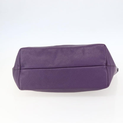 Salvatore Ferragamo Gancini Tote Leather, PURPLE, LEATHER, Tote bag