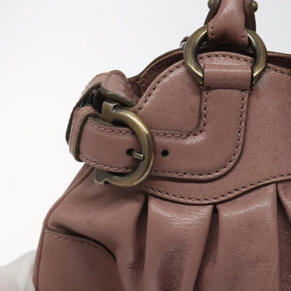 Salvatore Ferragamo Marisa Satchel Leather, PINK, LEATHER, Handbag