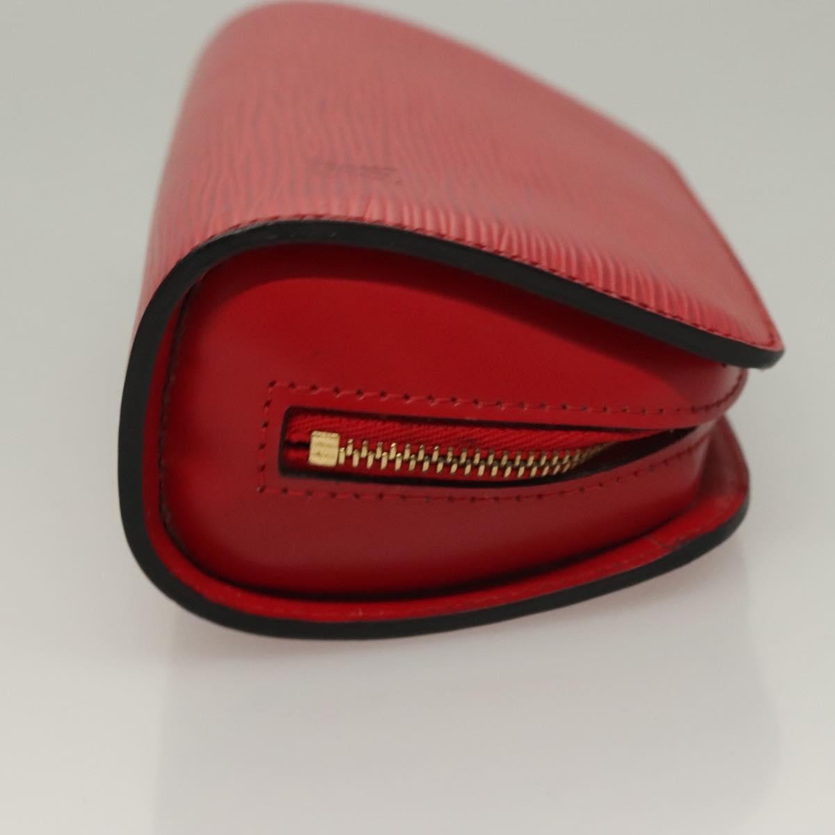 Louis Vuitton Dauphine Pochette Epi Leather, RED, LEATHER, Clutche & pouche
