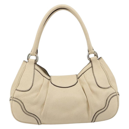 Prada Vintage Handbag Leather, White, Leather, Handbag