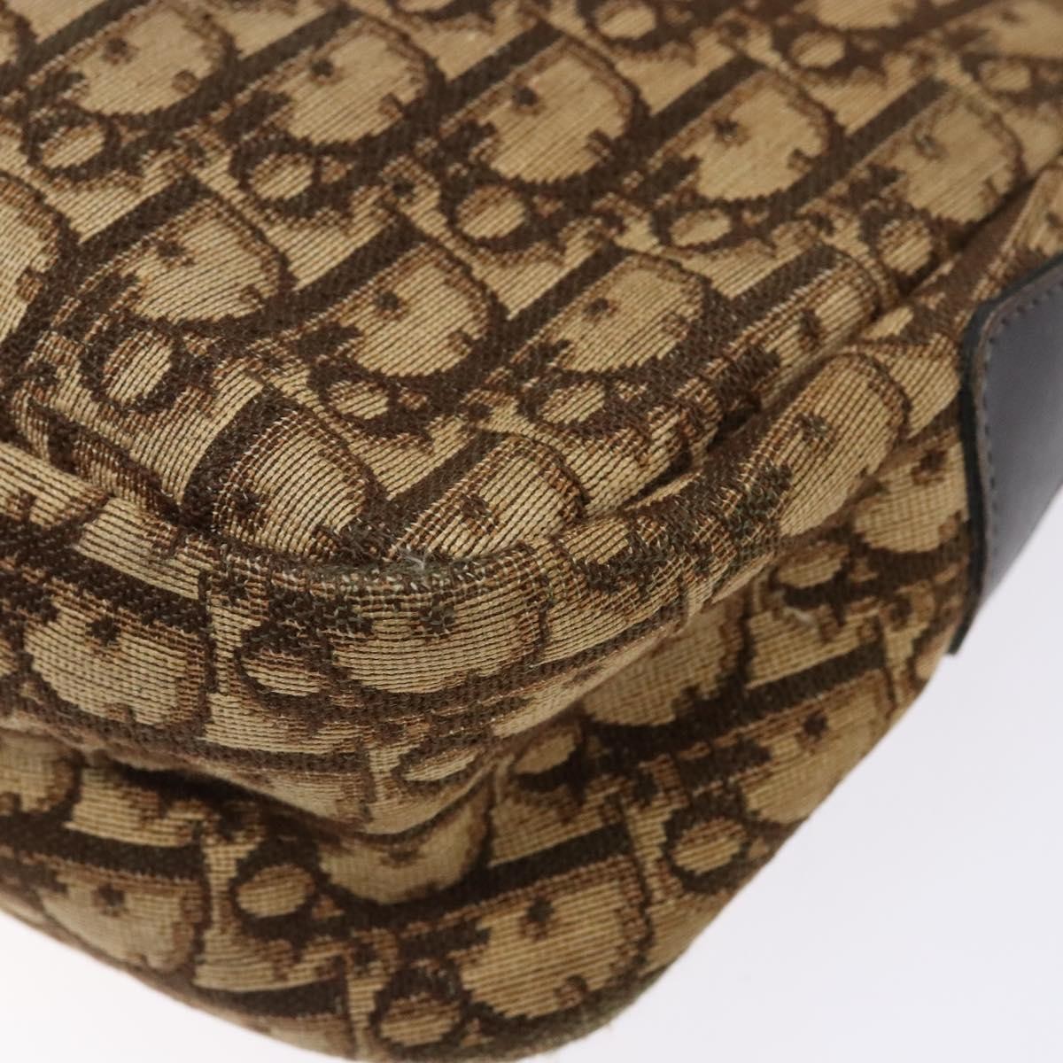 Christian Dior Vintage Trotter Shoulder Bag Canvas, BROWN, CANVAS, Shoulder bag