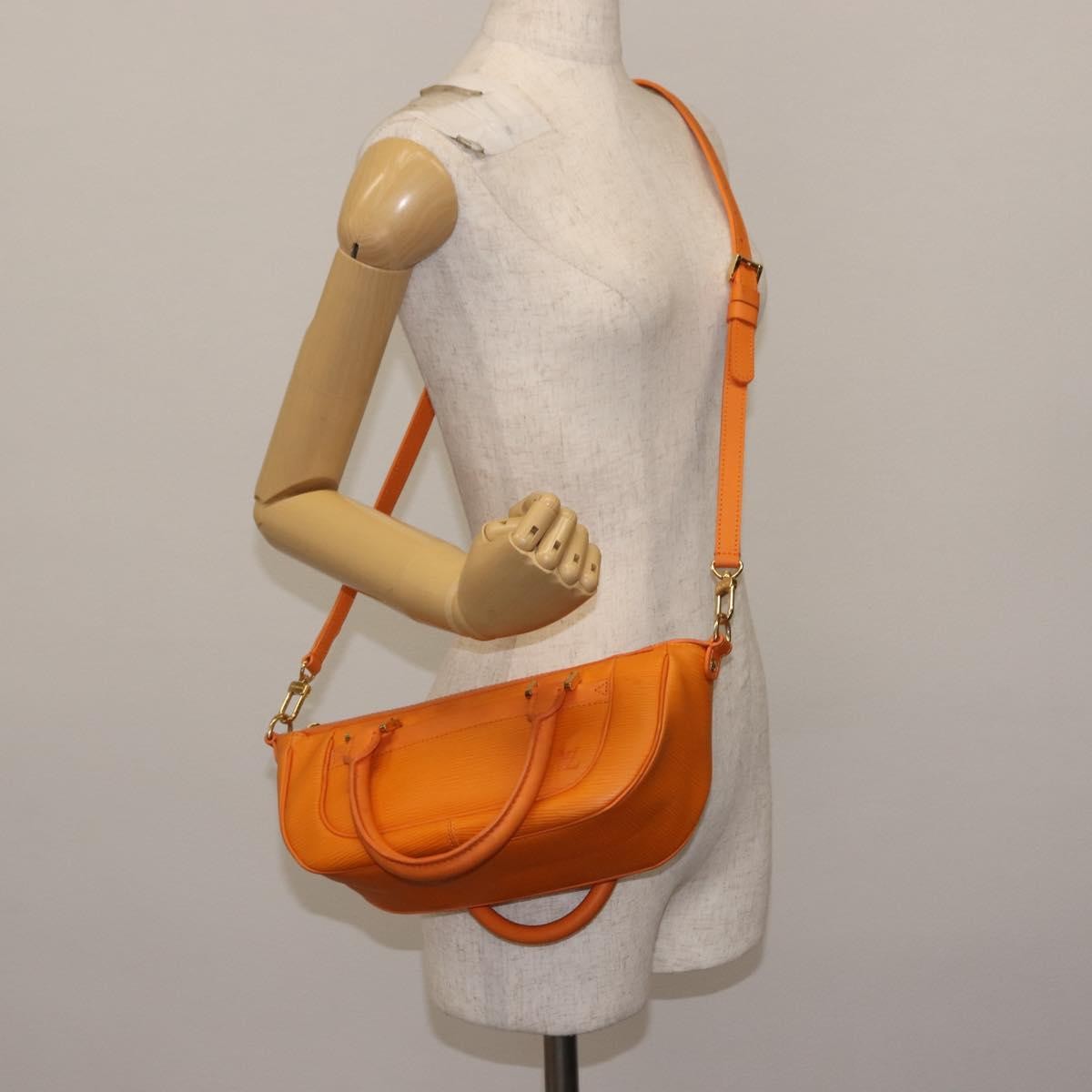 Louis Vuitton Danura Handbag Epi, ORANGE, LEATHER, Handbag