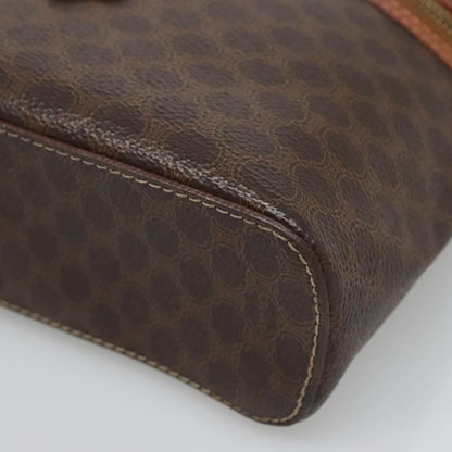 Celine Macadam Vanity Bag Canvas, BROWN, PVC, Travel bag