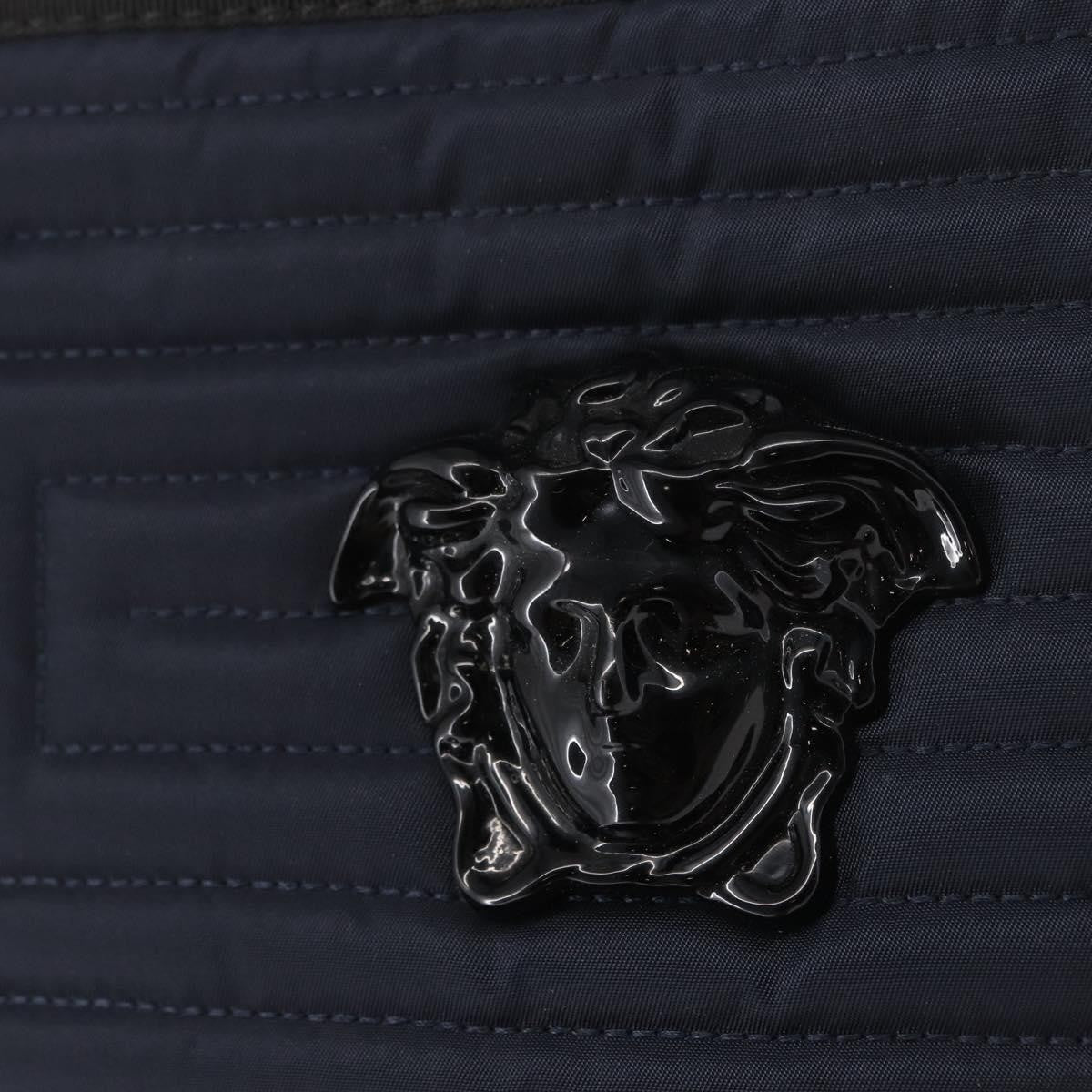 Versace Vintage Shoulder Bag Nylon, Navy, Nylon, Shoulder Bag