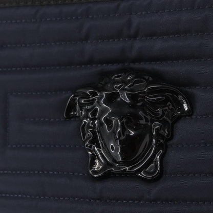 Versace Vintage Shoulder Bag Nylon, Navy, Nylon, Shoulder Bag