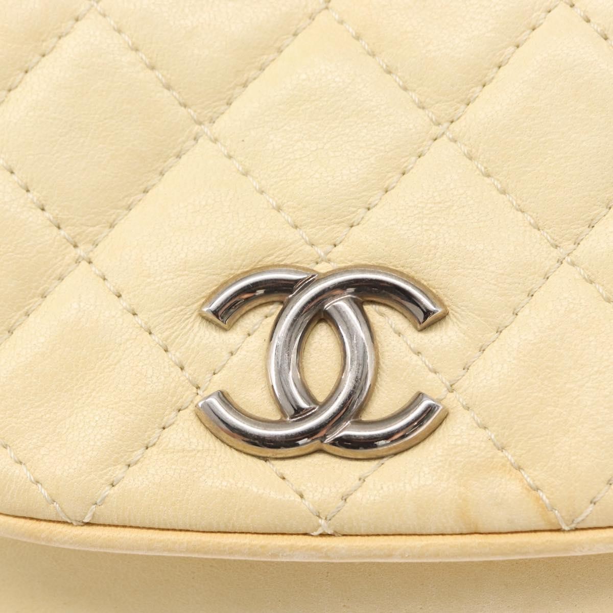 Chanel Matelasse Chain Shoulder Bag Leather, IVORY, LEATHER, Shoulder bag