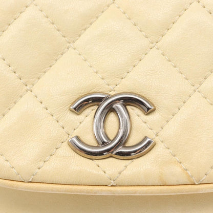 Chanel Matelasse Chain Shoulder Bag Leather, IVORY, LEATHER, Shoulder bag