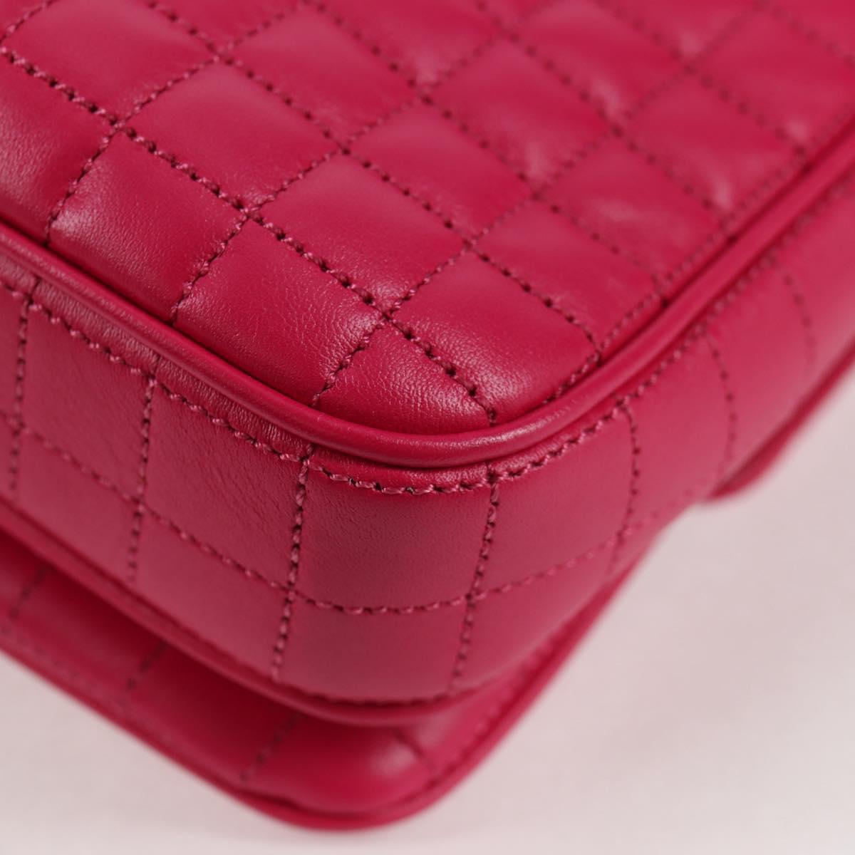 Celine C Bag Quilted Leather, PINK, LEATHER, Handbag