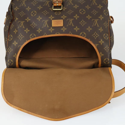Louis Vuitton Saumur Handbag Monogram Canvas, BROWN, CANVAS, Shoulder bag