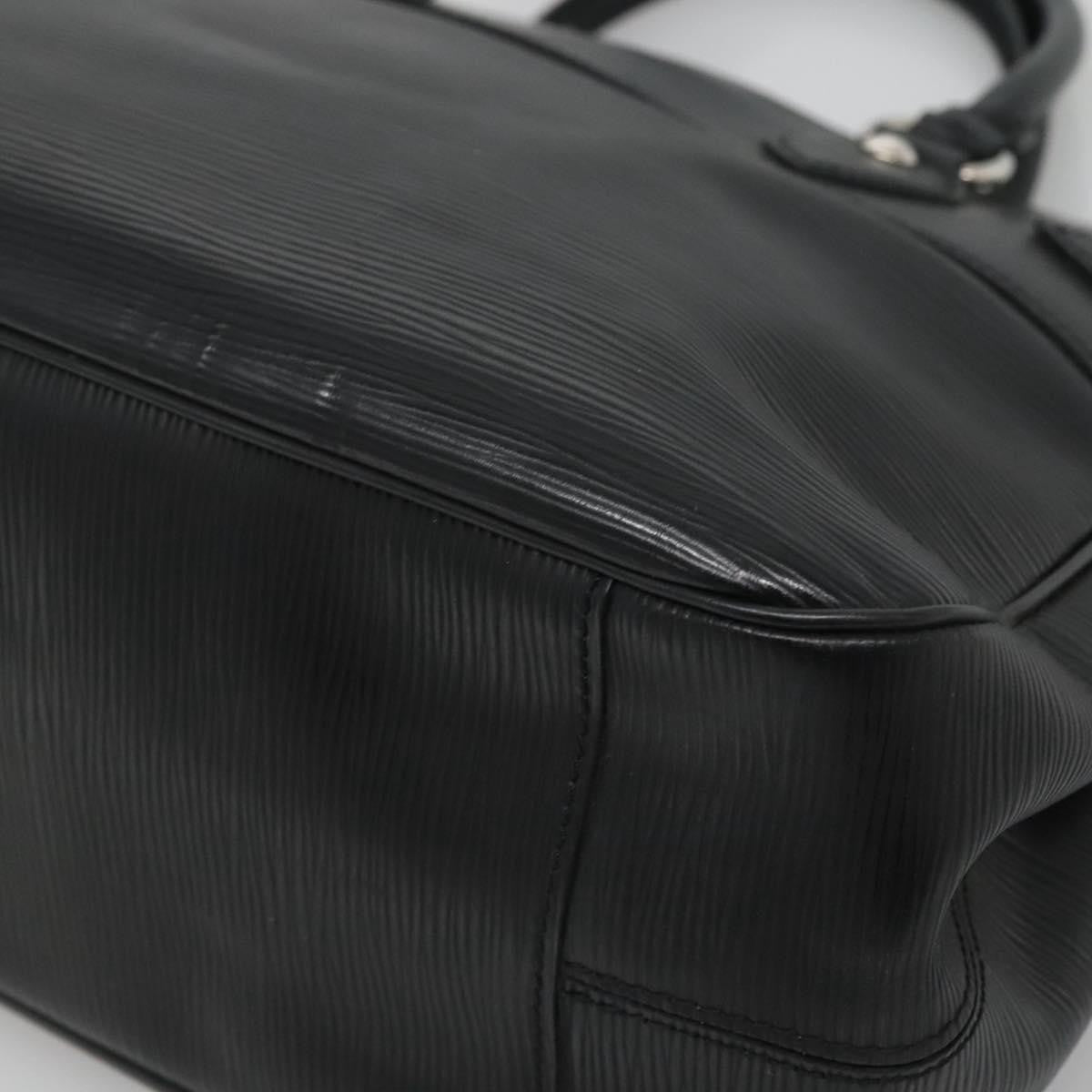 Louis Vuitton Passy Tote Epi Leather, BLACK, LEATHER, Tote bag