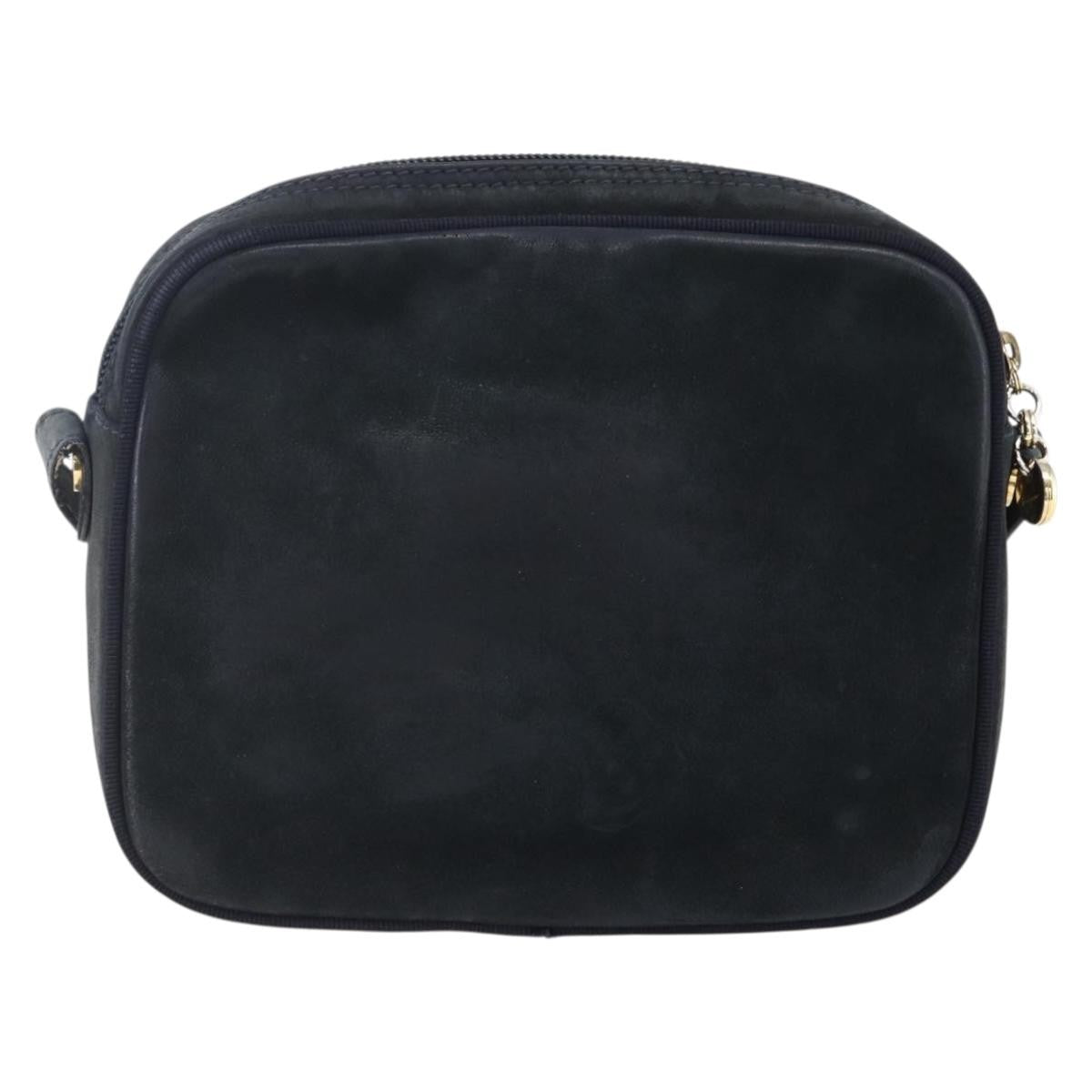 Salvatore Ferragamo Vala Shoulder Bag Suede, NAVY, SUEDE, Shoulder bag