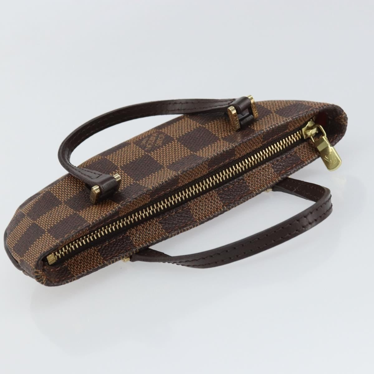 Louis Vuitton Manosque Pochette Damier, BROWN, CANVAS, Clutche & pouche