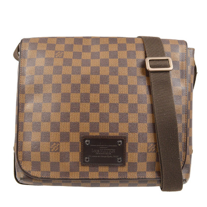 Louis Vuitton Brooklyn Handbag Damier, Brown, Canvas, Shoulder Bag