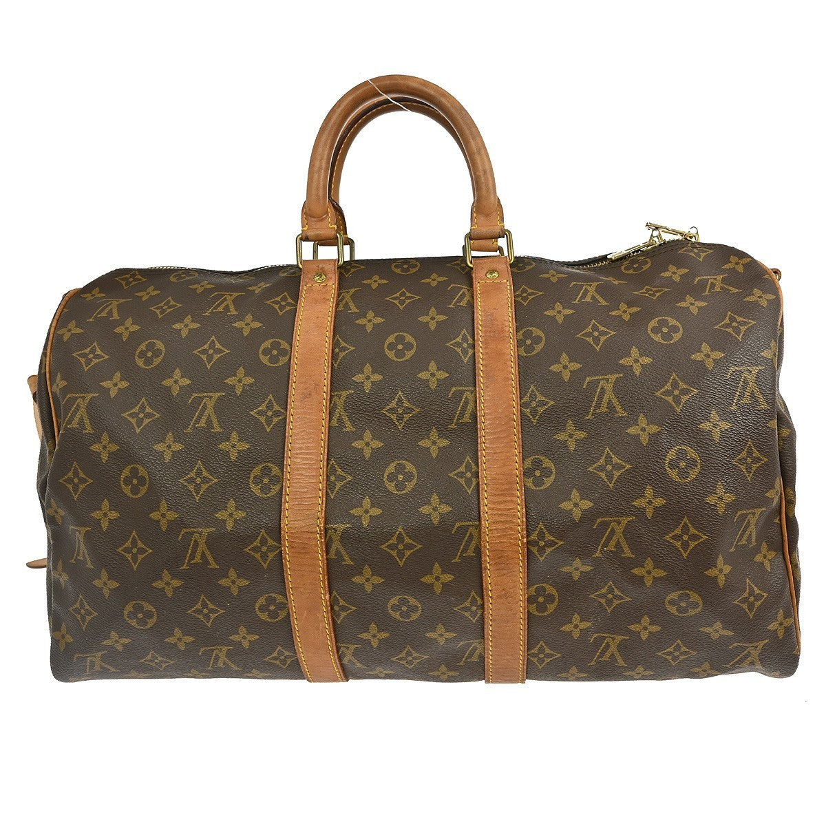 Louis Vuitton Keepall Bandouliere Bag Monogram Canvas, BROWN, CANVAS, Travel bag