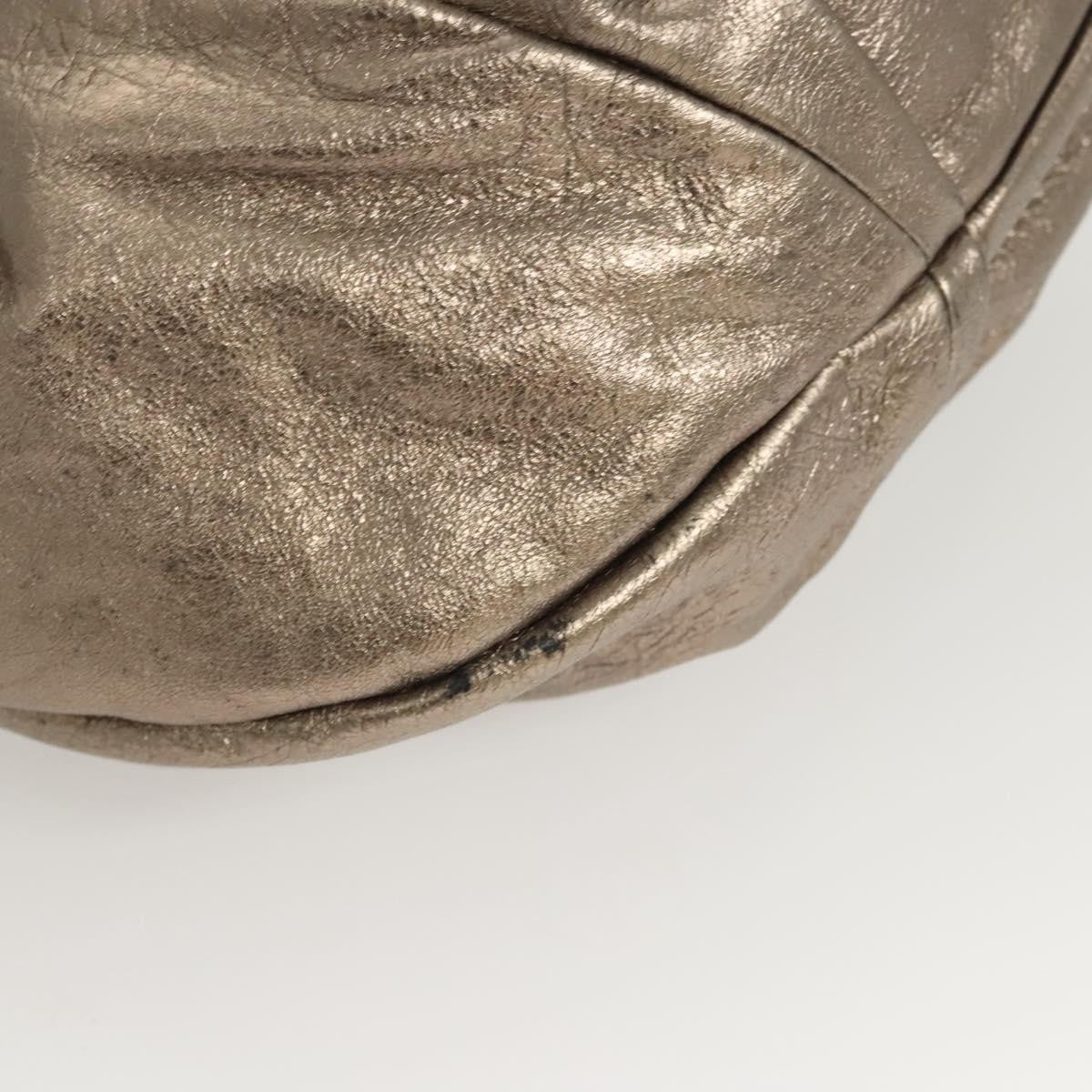 Salvatore Ferragamo Vala Shoulder Bag Leather, Gold, Leather, Shoulder Bag