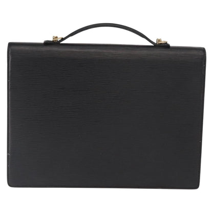 Louis Vuitton Porte Documents Bandouliere Briefcase Epi Leather, BLACK, LEATHER, Briefcase