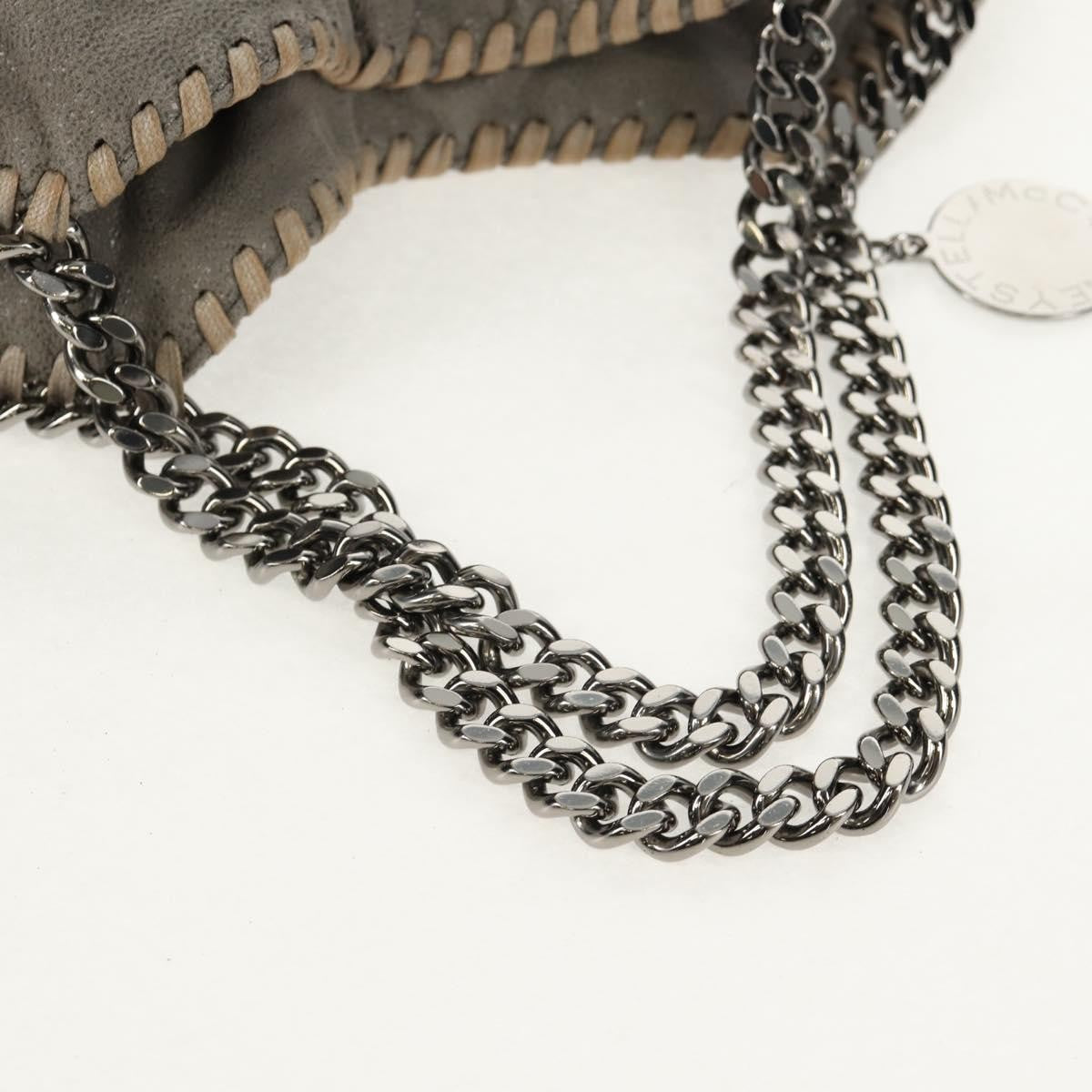 Stella McCartney Falabella Fold Over Bag Faux Leather, GRAY, POLYESTER, Shoulder bag