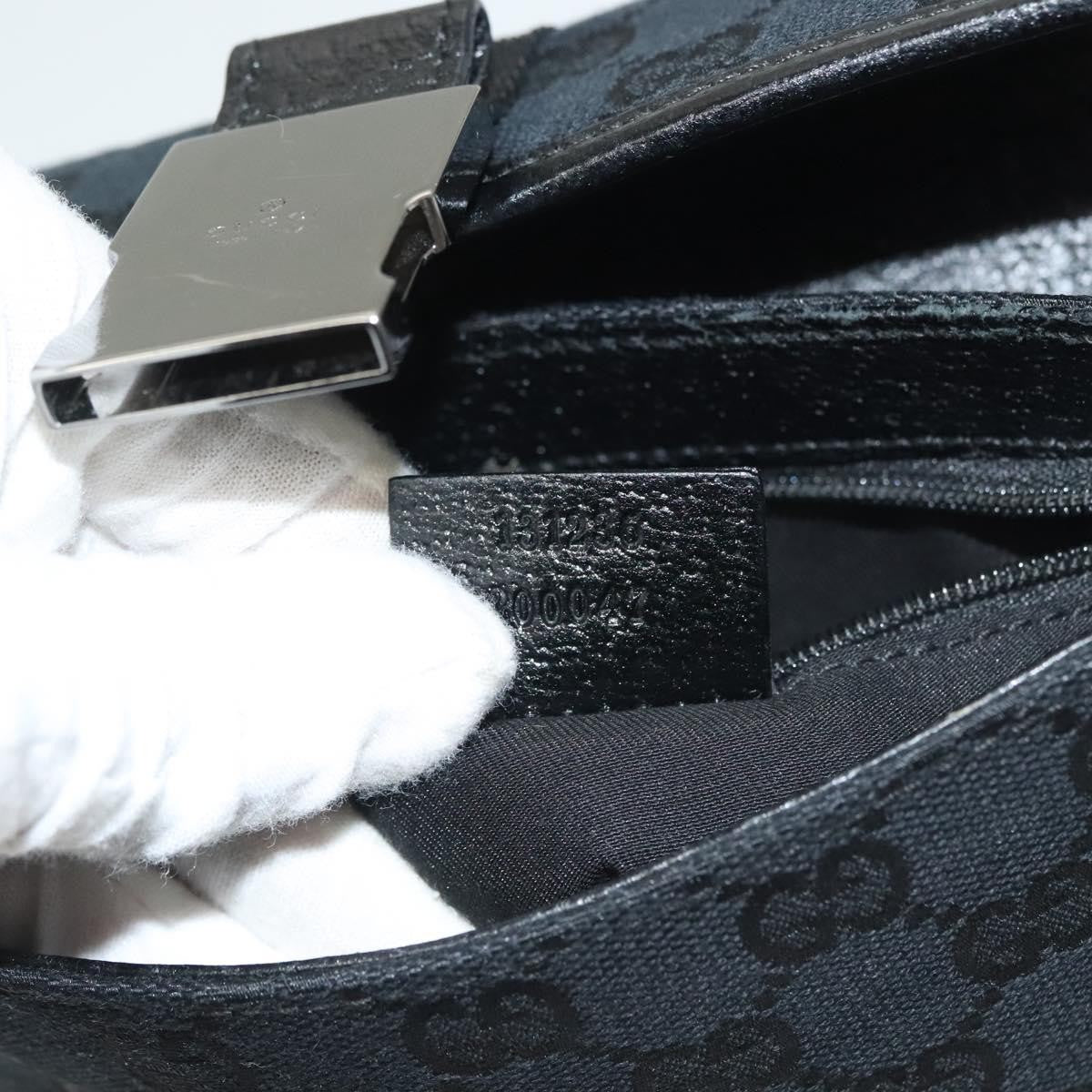 Gucci Buckle Belt Bag GG Canvas, Black, Canvas, Belt