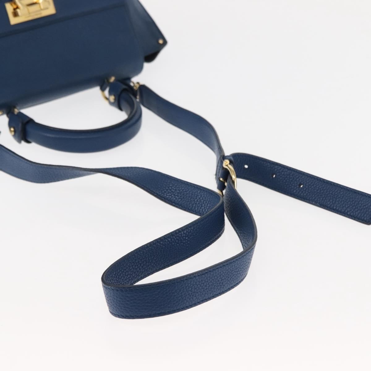 Salvatore Ferragamo Sofia Satchel Leather, BLUE, LEATHER, Handbag