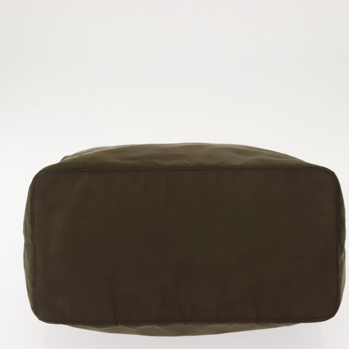Prada Resin Handle Tote Tessuto, Khaki, Nylon, Tote Bag