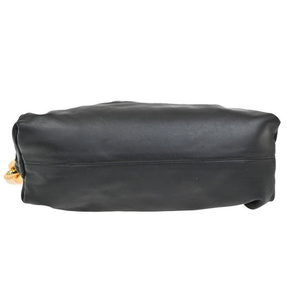 Bottega Veneta The Chain Pouch Leather, BLACK, LEATHER, Shoulder bag