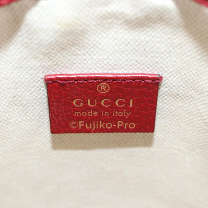 Gucci Doraemon Bucket Bag Printed Mini GG Coated Canvas, BEIGE, PVC, Handbag