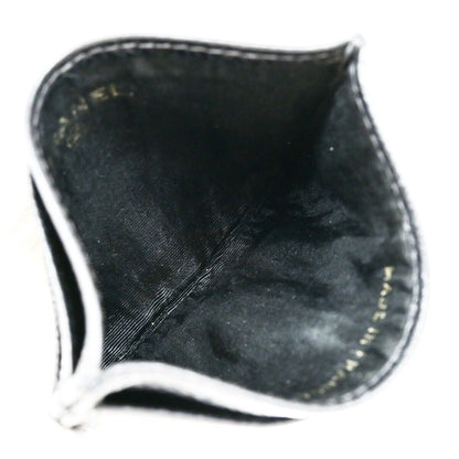 Chanel Logo CC Card case Grained  Leather, BLACK, CALFSKIN, Wallets