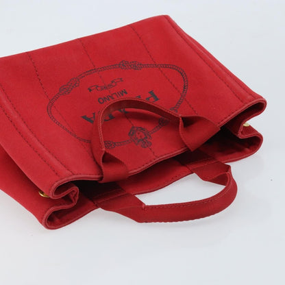 Prada Canapa Tote Canvas, Red, Canvas, Tote Bag
