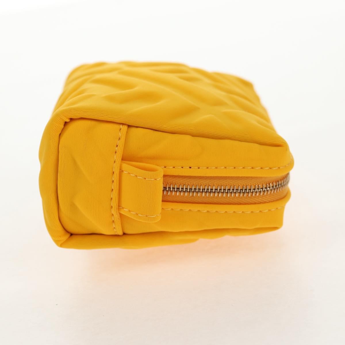 Fendi FF Logo Pouch Nylon, GOLD, NYLON, Clutche & pouche