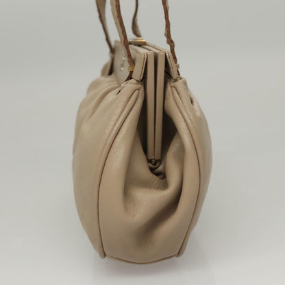 Celine Handbag Leather, BEIGE, LEATHER, Handbag