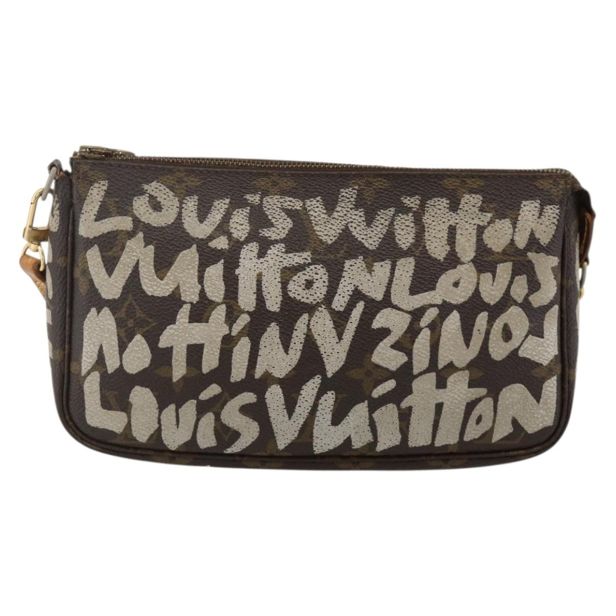 Louis Vuitton Pochette Accessoires Limited Edition Monogram Graffiti, Brown, Canvas, Clutch