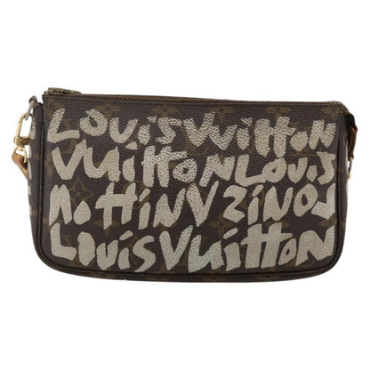 Louis Vuitton Pochette Accessoires Limited Edition Monogram Graffiti, Brown, Canvas, Clutch