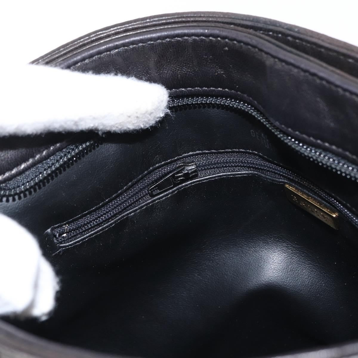 Bally Vintage Chain Shoulder Bag Quilted Leather, Black, Leather, Shoulder Bag