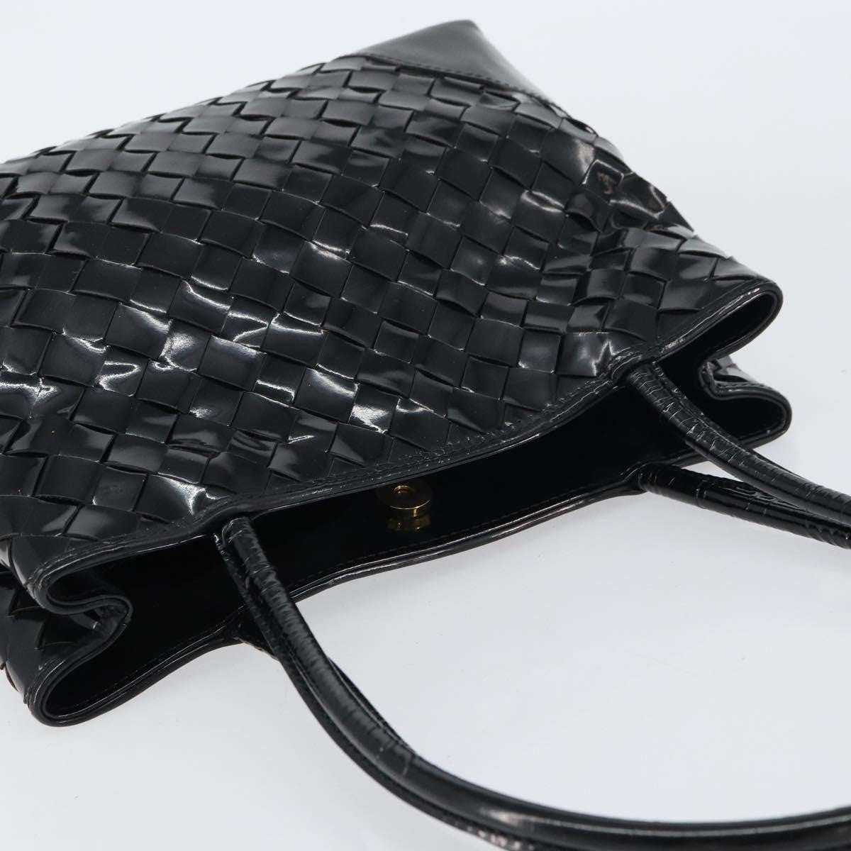 Bottega Veneta Intrecciato Tote Patent leather, BLACK, PATENT_LEATHER, Tote bag