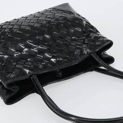 Bottega Veneta Intrecciato Tote Patent leather, BLACK, PATENT_LEATHER, Tote bag