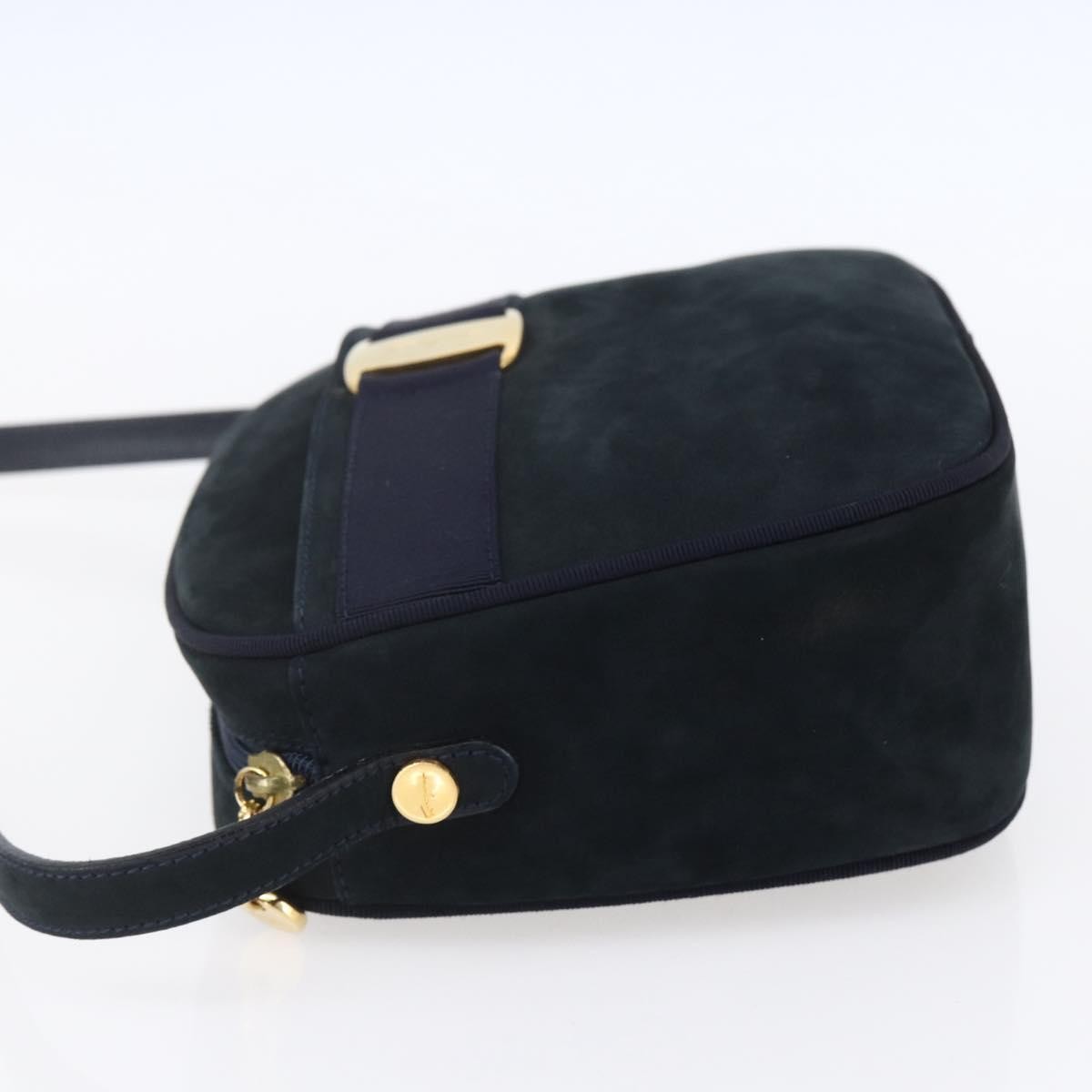 Salvatore Ferragamo Vala Shoulder Bag Leather, NAVY, LEATHER, Shoulder bag