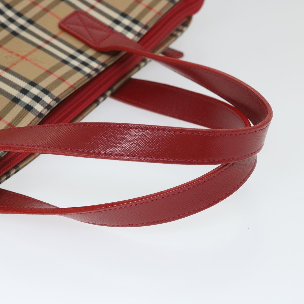 Burberry Nova Check Handbag Leather and Nylon, Beige, Nylon, Handbag
