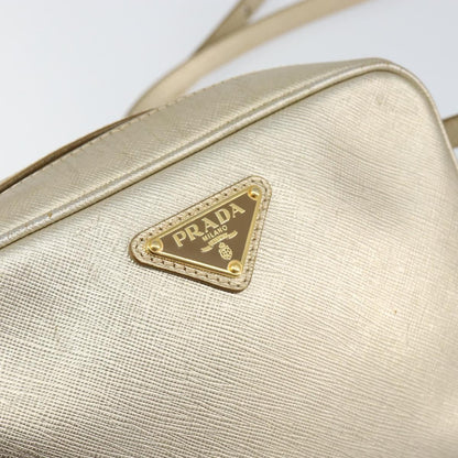 Prada Camera Shoulder Bag Saffiano Leather, GOLD, LEATHER, Shoulder bag