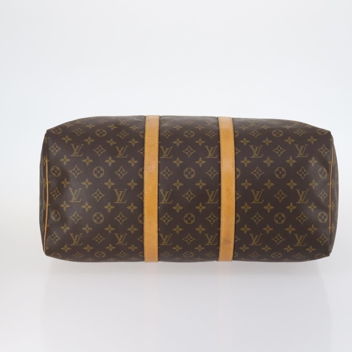 Louis Vuitton Keepall Bag Monogram Canvas, BROWN, CANVAS, Travel bag