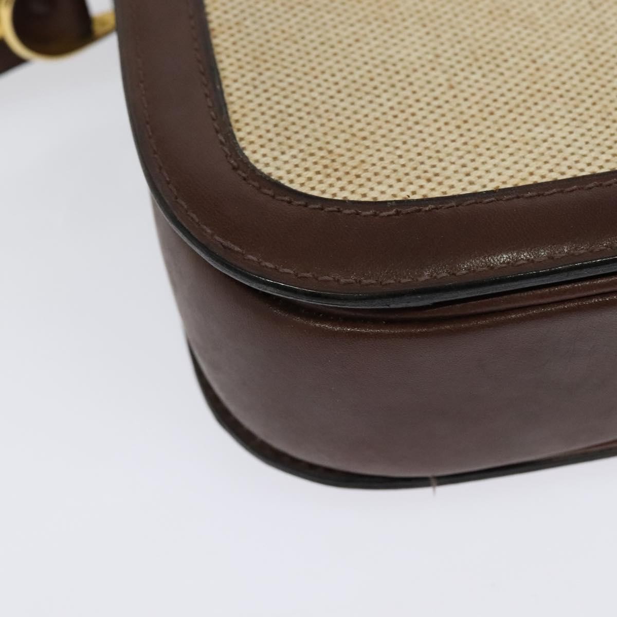 Celine Horse Carriage Shoulder bag Canvas and Leather, BEIGE, CANVAS, Shoulder bag