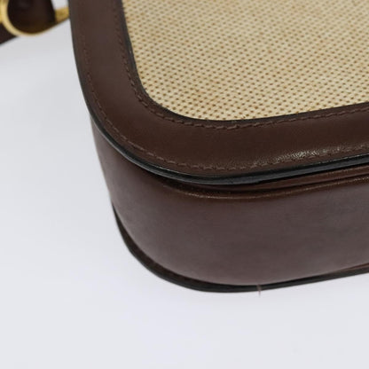 Celine Horse Carriage Shoulder bag Canvas and Leather, BEIGE, CANVAS, Shoulder bag