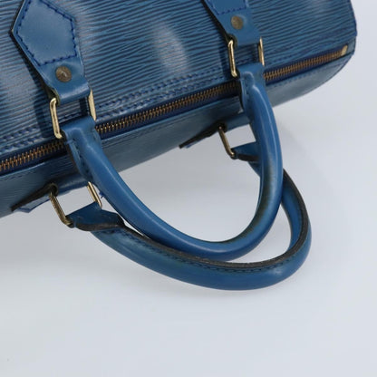 Louis Vuitton Speedy Handbag Epi Leather, BLUE, LEATHER, Handbag