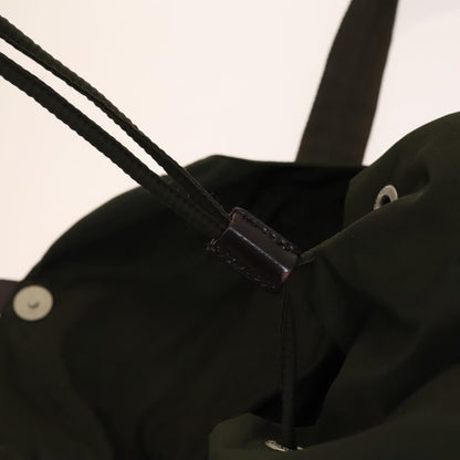 Prada Vela Double Front Pocket Backpack Tessuto with Saffiano Leather, Khaki, Nylon, Backpack