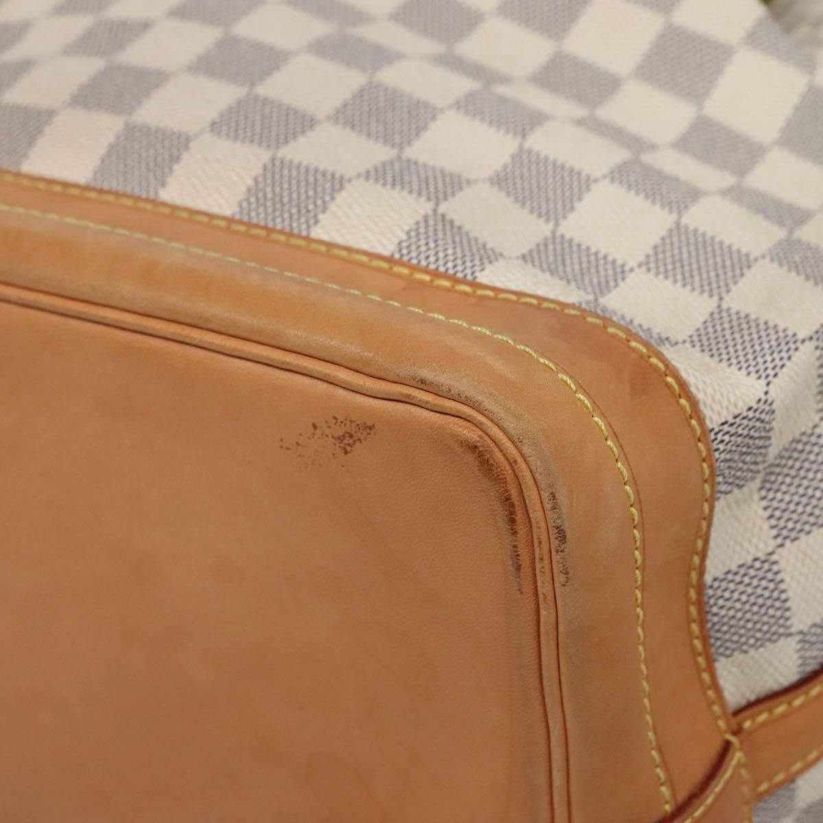 Louis Vuitton Noe Handbag Damier, White, Canvas, Shoulder Bag